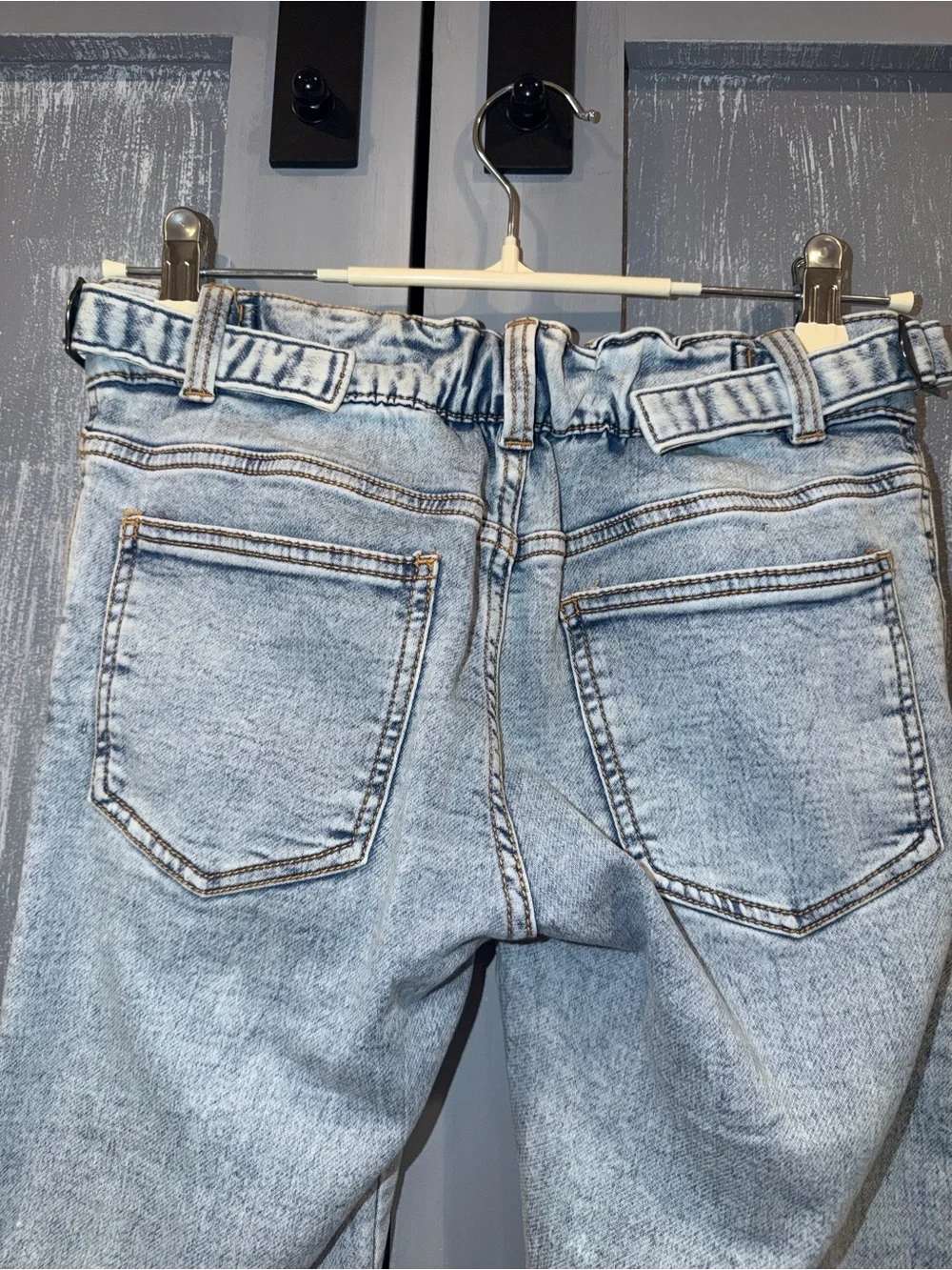 Love Trends Light Wash Bow Detail Denim Jogger Jeans